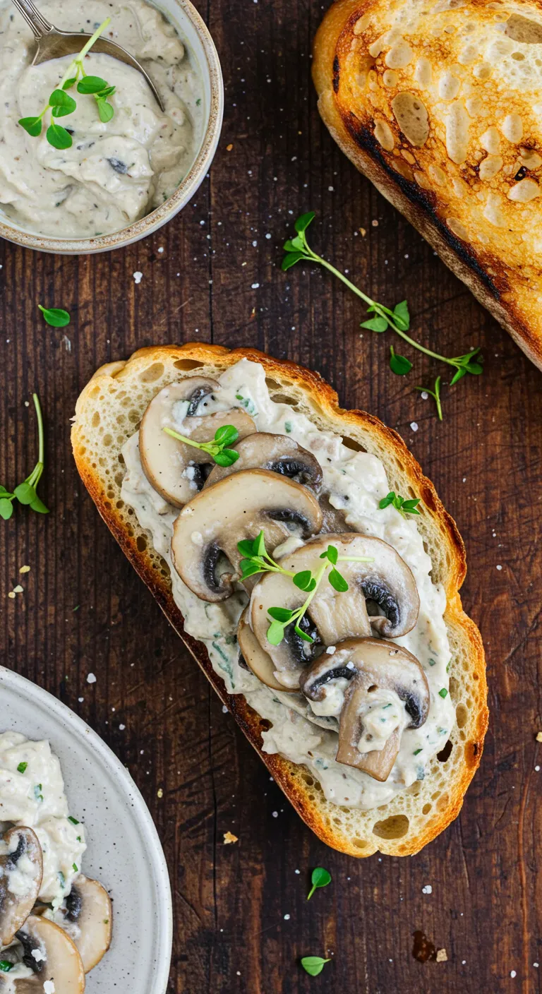 Fall Musroom Toast Creamy Mushroom Toast Recipe Creamy Mushroom Toast