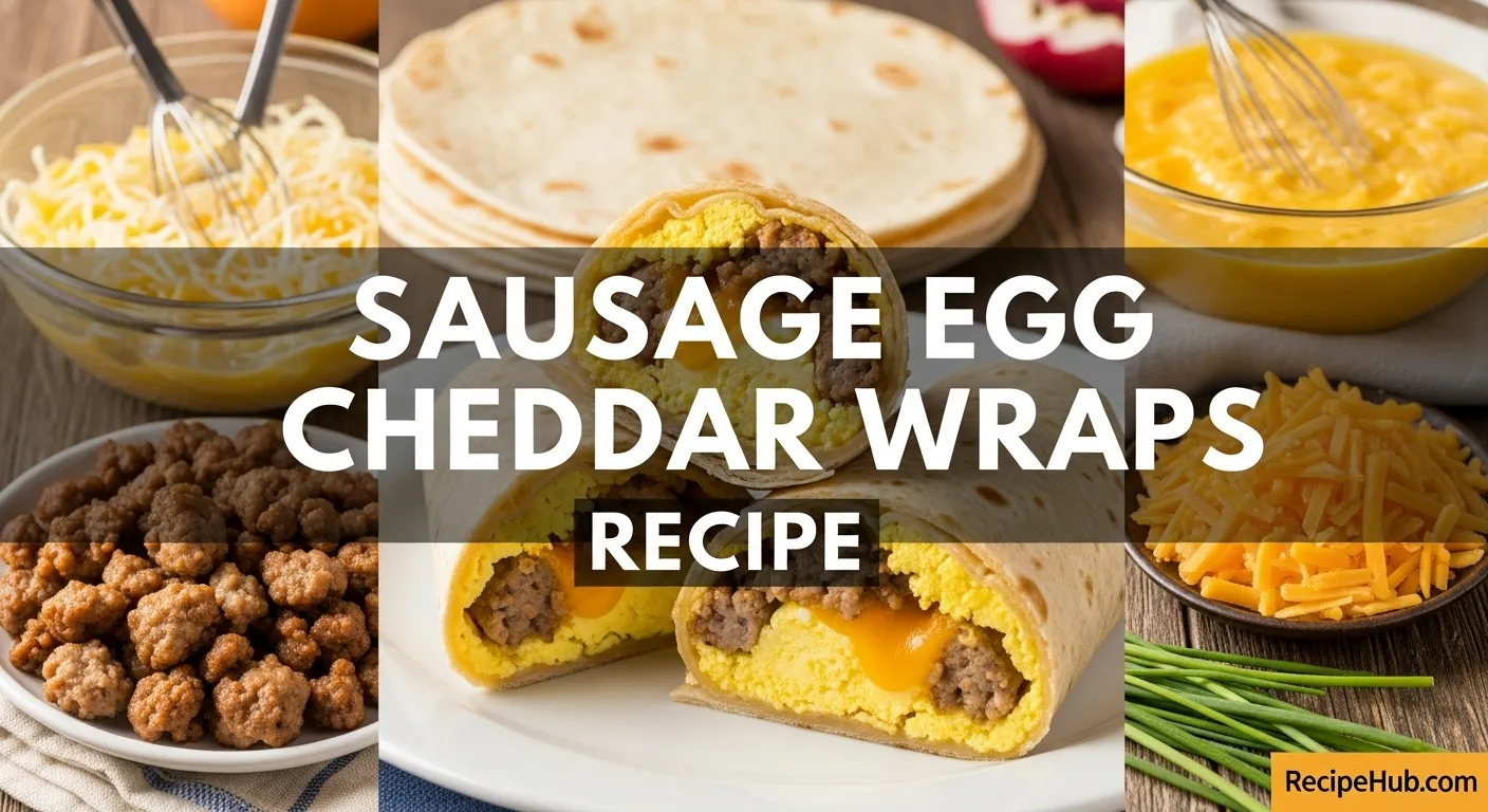 Sausage Egg Cheddar Wraps Recipe