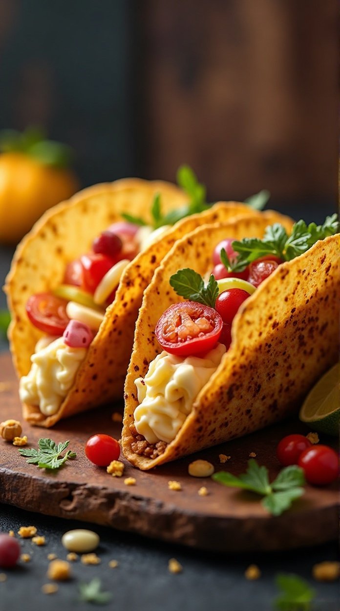 Cheesecake tacos