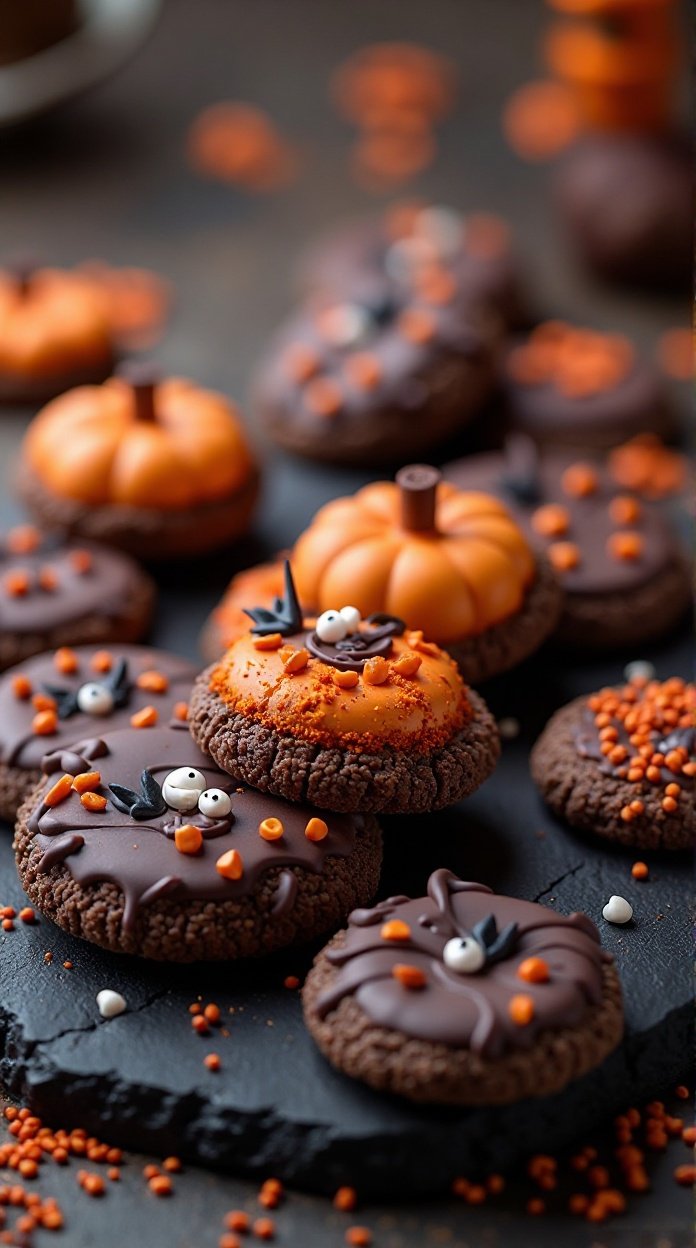 Halloween chocolate cookies