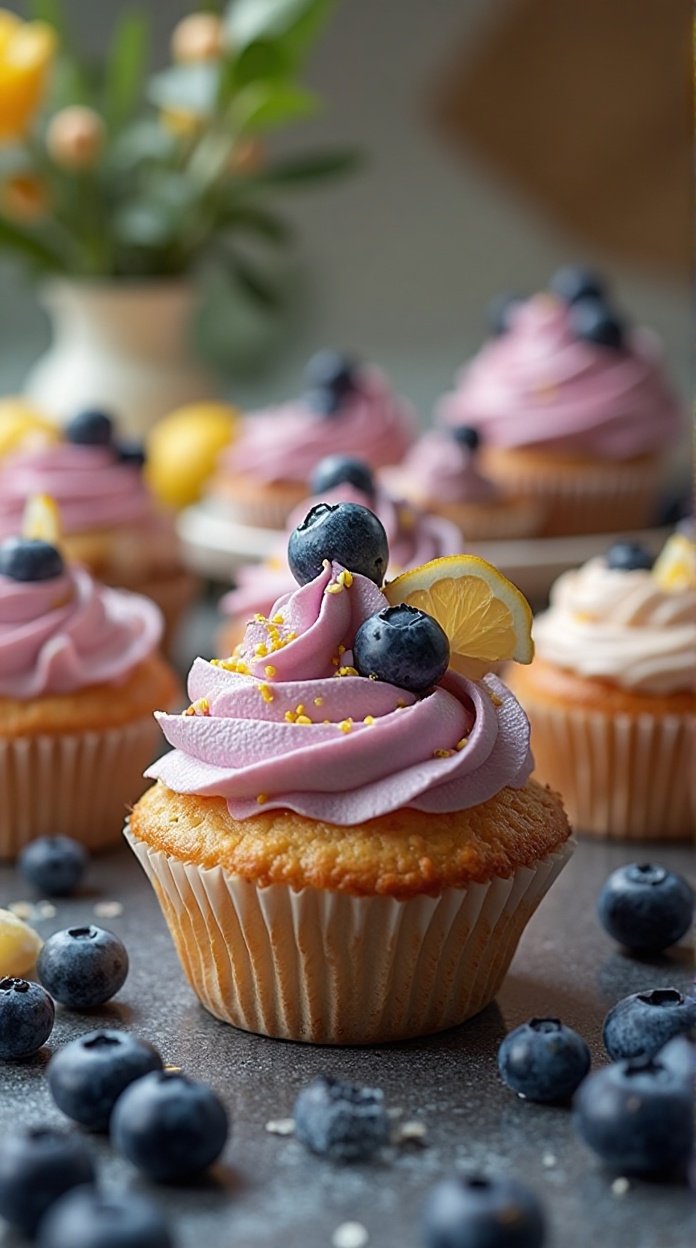 Lemon blueberry cupcakes