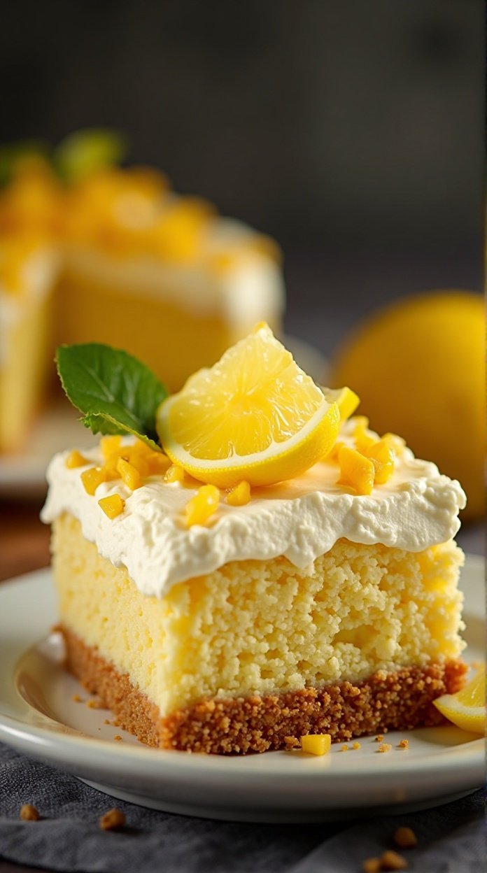 Lemon cream cheese dump cake