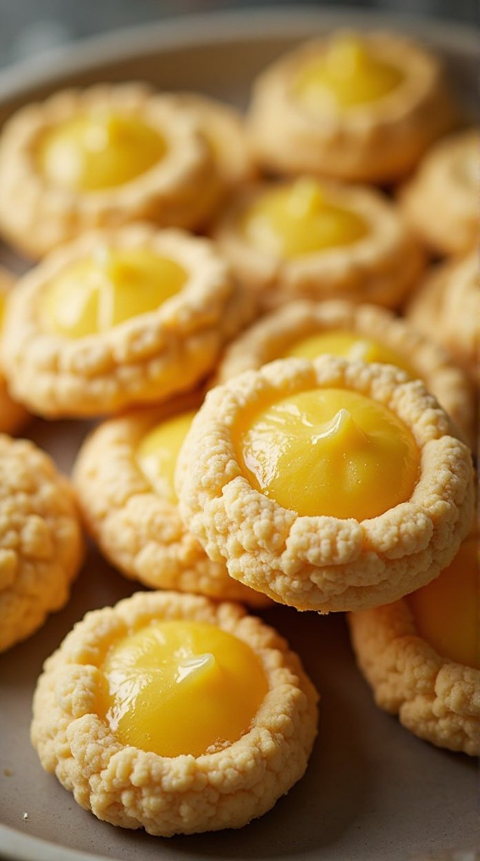 Lemon thumbprint cookies