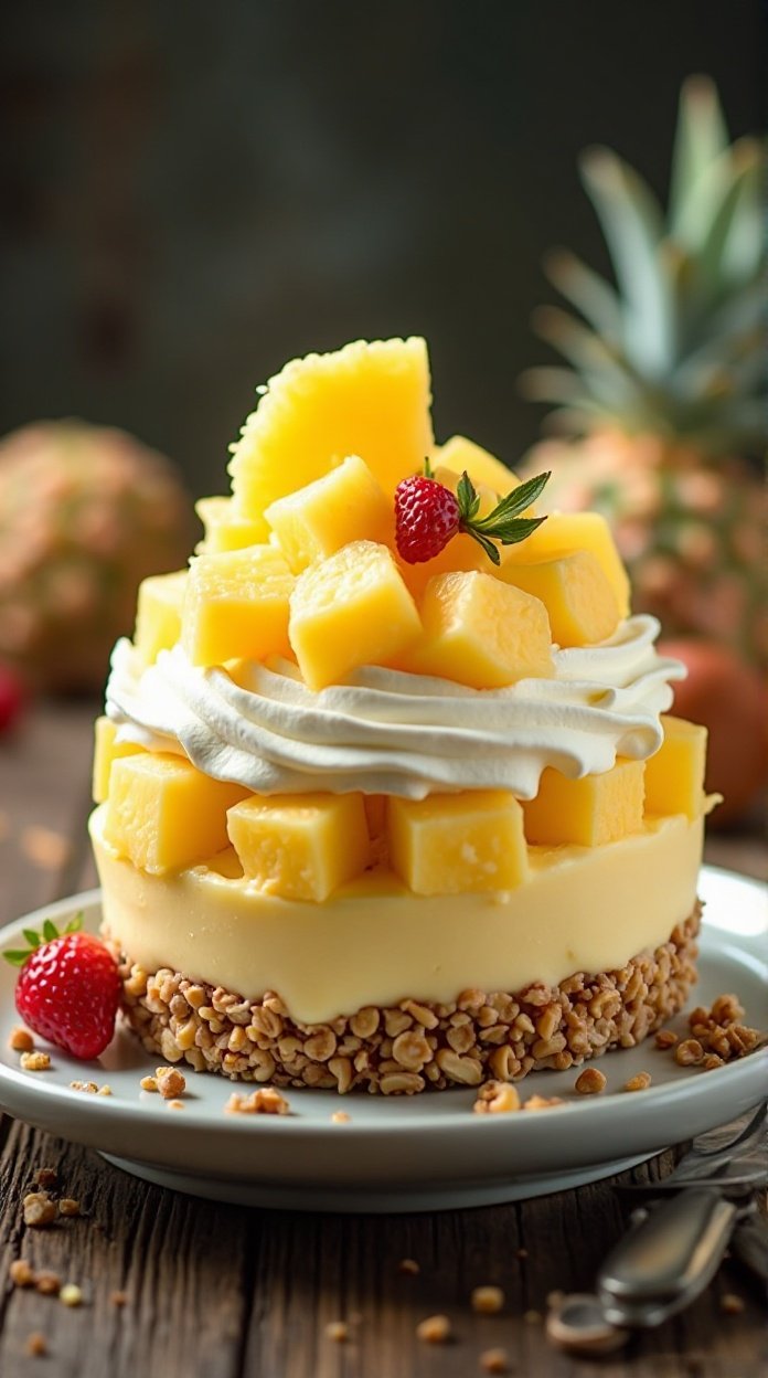 No bake pineapple cream dessert