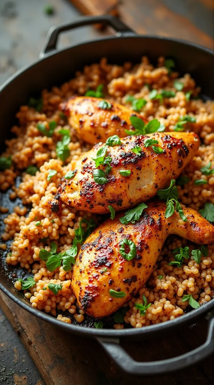 One Pot Shawarma Chicken & Rice Recipe