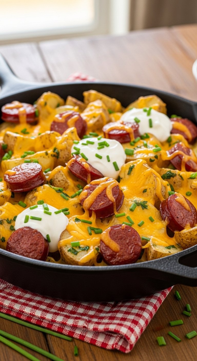 Cheesy Ranch Potatoes and Smoked Sausage