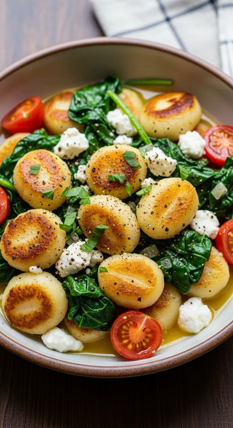 Gnocchi with Spinach and Feta Bliss