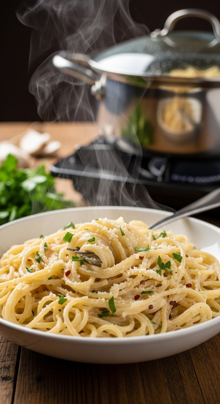 One Pot Creamy Garlic Pasta BLISS