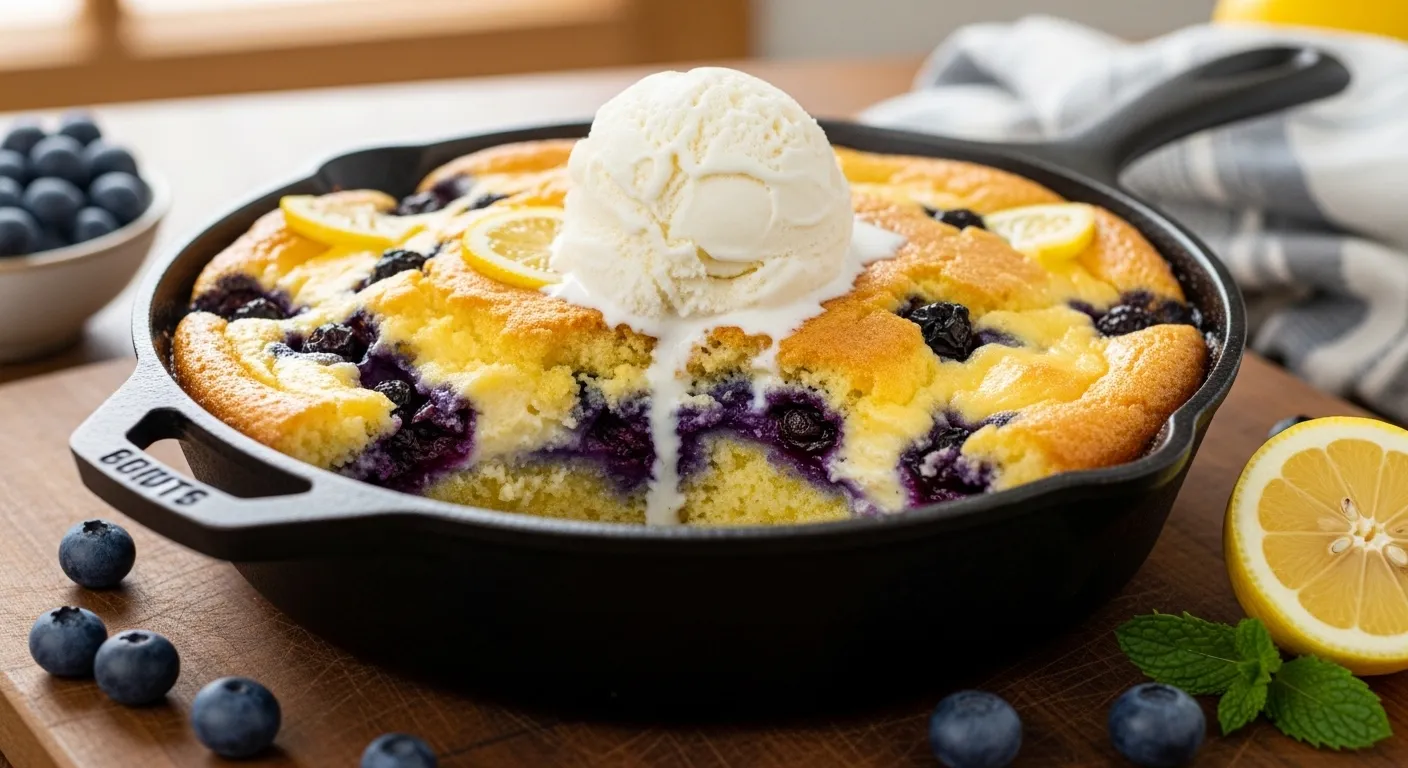 Lemon Blueberry Cheesecake Dump Cake