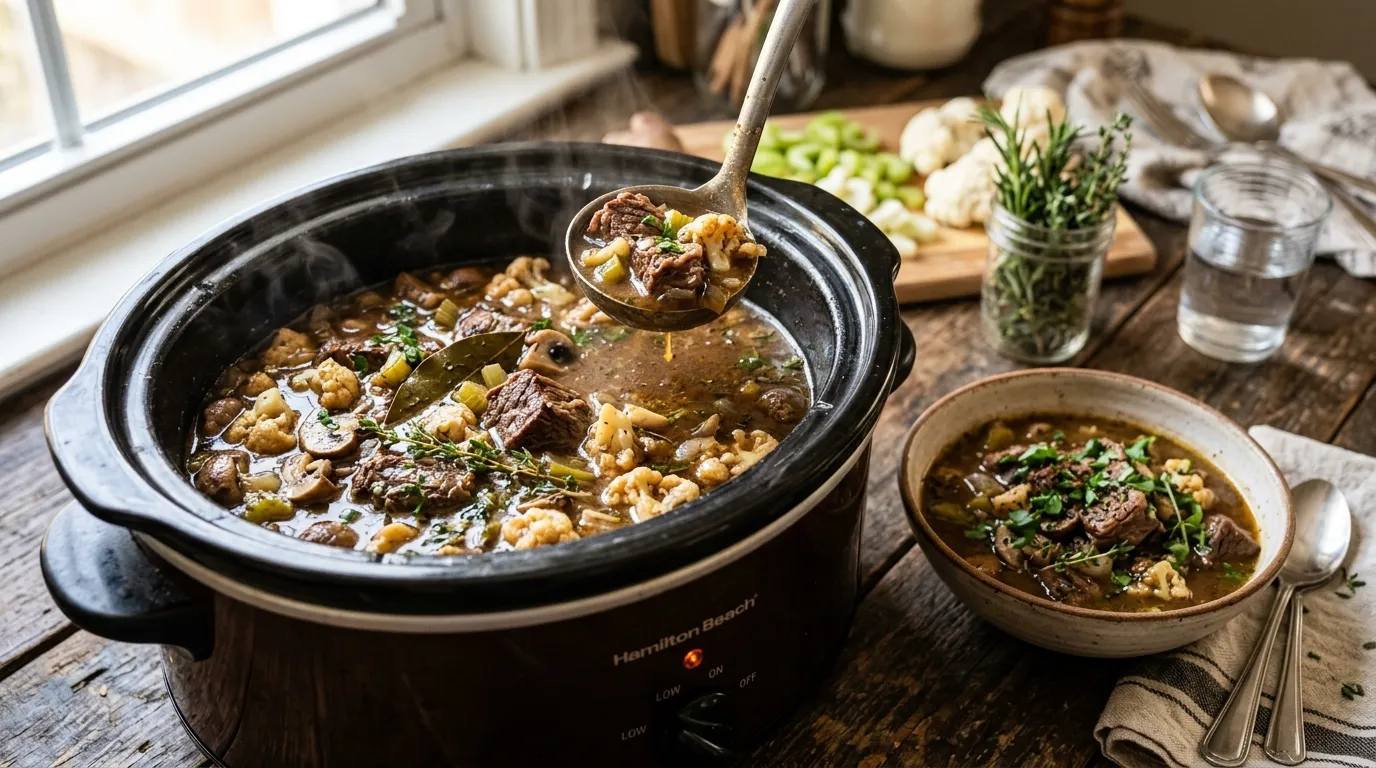 Keto Crockpot Beef Stew (Low Carb)